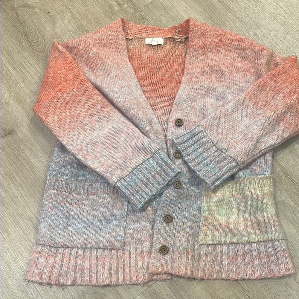 Elan Multicolor Knit Women's Cardigan Sweater